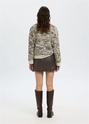 Kamma crinkle leather skirt Delicioso Selected Femme 